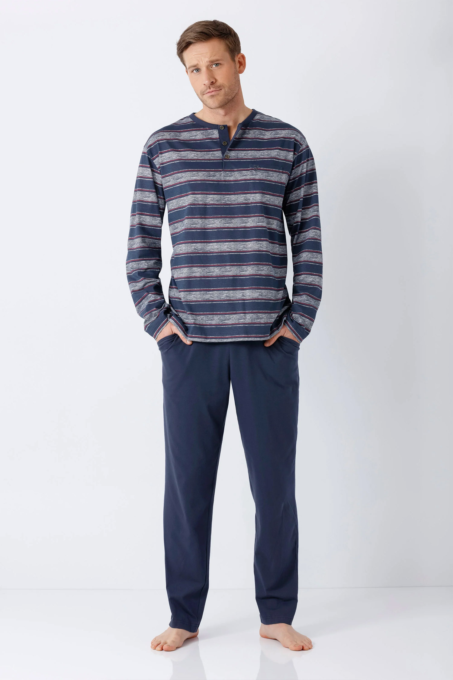 Homewear, Pijama M. Larga, 113474, MARINO | Zoom
