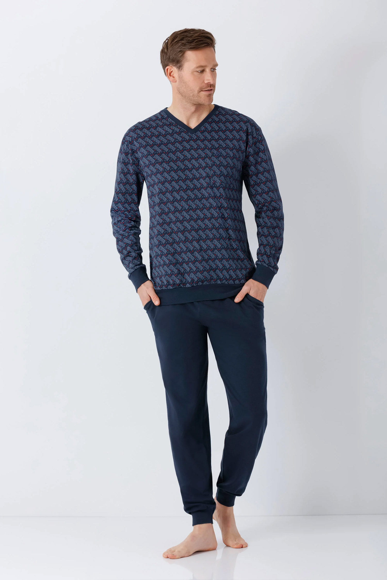 Homewear, Pijama M. Larga, 113475, MARINO | Zoom